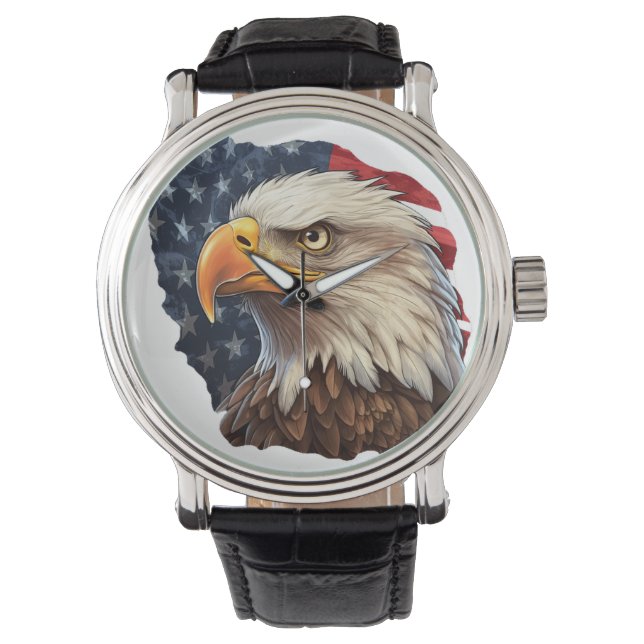 American Flag Bald Eagle Watch (Front)