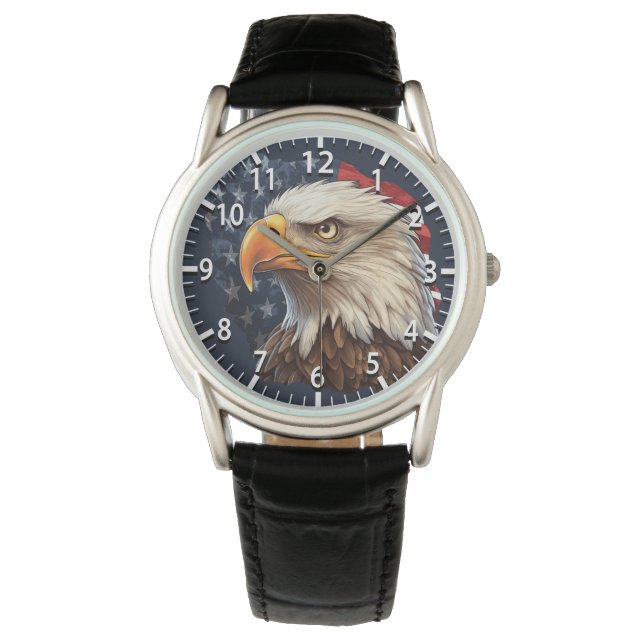 American Flag Bald Eagle Watch (Front)