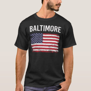 Vintage Us Flag Baltimore Oriole Shirt