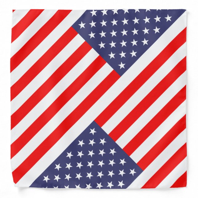 American flag bandana | patriotic stars & stripes (Front)