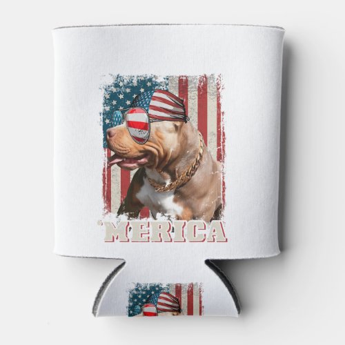 american flag bandana pit bull dog lover pitbull 4 can cooler