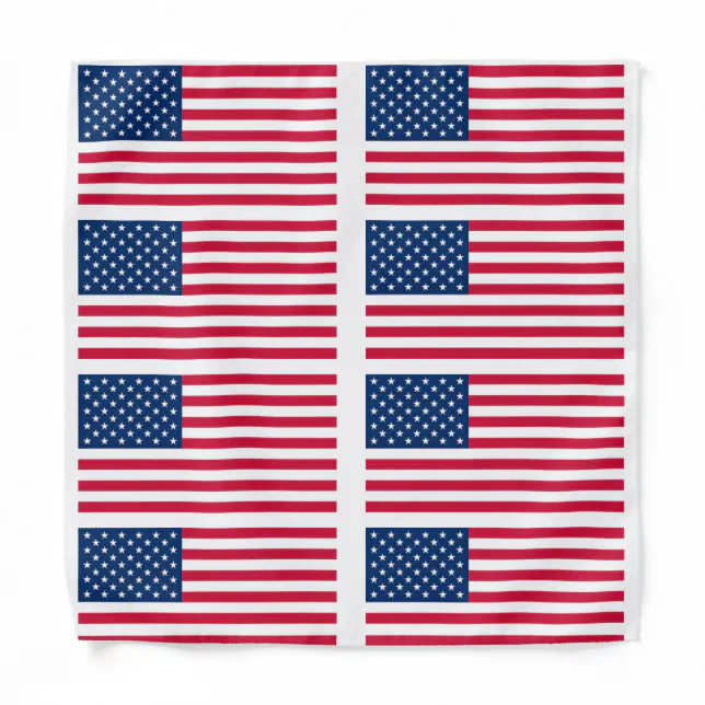 LABANCA 2 Pack Mom And Daughter July 4th USA Flag Head Wrap American Flag Print Elastic Cloth Hairbands Patriotic Bandana (Color 4
