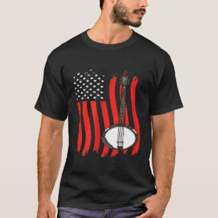 American Flag Banjo T-Shirt