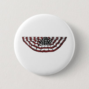 American flag banner button