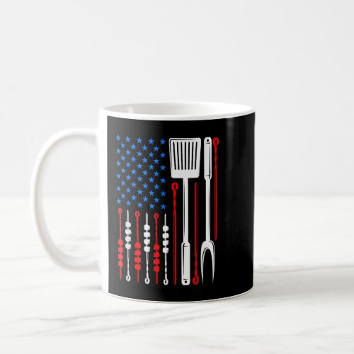 American Flag Barbecueon Dad Husband Fathers Day  Coffee Mug