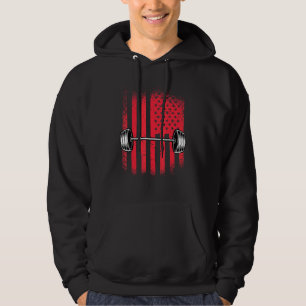 American Flag Barbell Hoodie