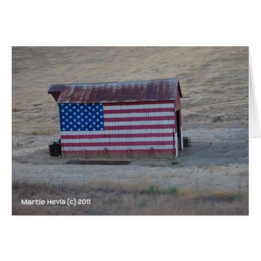 American Flag Barn Cards (Front Horizontal)
