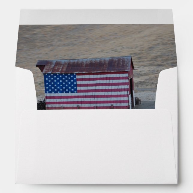 American Flag Barn Envelope (Back (Bottom))