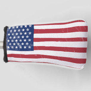 American Flag Barn Painting Vintage Rustic America Golf Head Cover