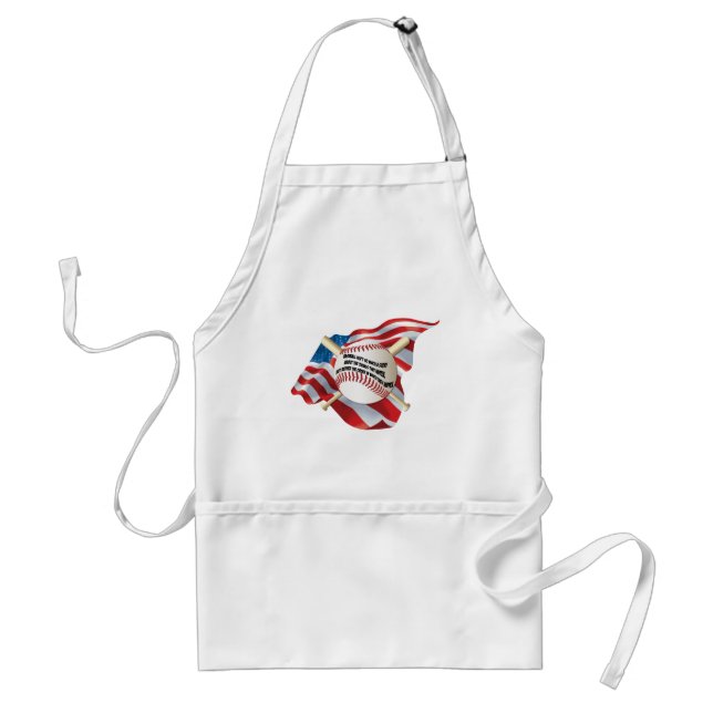 American Flag Baseball Adult Apron (Front)