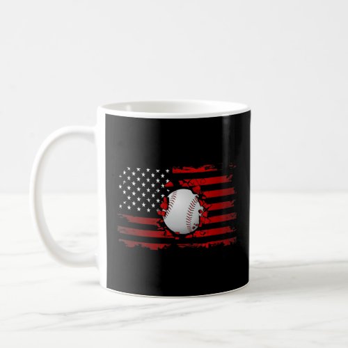 American Flag Baseball Apparel  Baseball 1  Coffee Mug