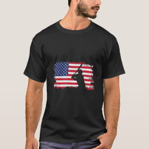 American Flag Baseball Apparel Baseball 2 T-Shirt