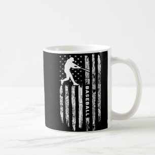 American Flag Baseball Apparel - Vintage Baseball Coffee Mug