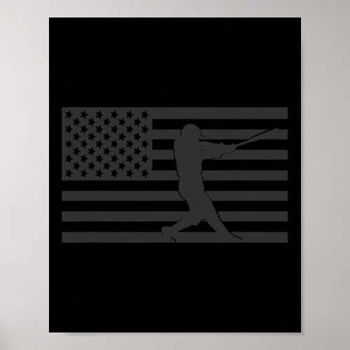 American Flag Baseball Clothing _ Baseball  Poster