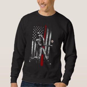 American Flag Baseball for Men Boys Girls Women Sweatshirt