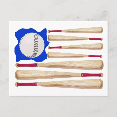 American Flag Baseball Gifts Postcard
