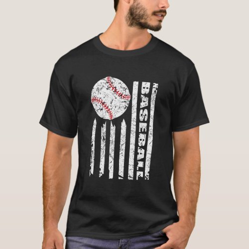 American Flag Baseball July 4Th Usa Flag Patriotic T_Shirt