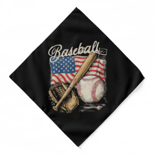 American Flag Baseball Player Bat Fan Catcher Pitc Bandana