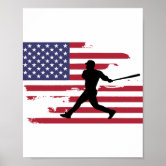 Baseball Player Silhouette Poster | Zazzle