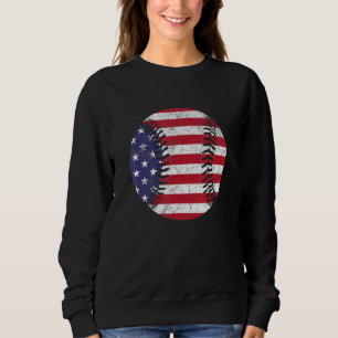 American Flag Baseball T Shirt July 4th USA Men Wo