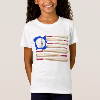 American Flag Baseball T-shirts
