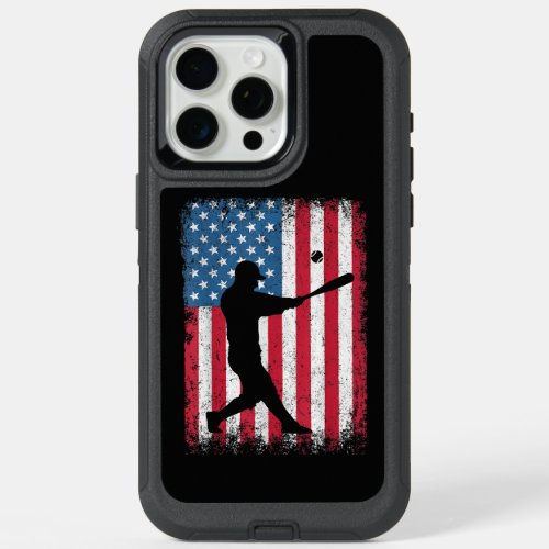 American Flag Baseball Team Gift for Men Boys Girl iPhone 15 Pro Max Case