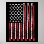 American Flag Baseball Team Vintage Funny Poster<br><div class="desc">American Flag Baseball Team Vintage Funny design Gift Value Poster Paper (Matte) Classic Collection.</div>