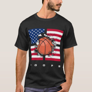 American Flag Basketball Apparel - Basketball T-Shirt