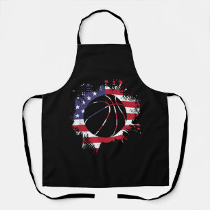 American Flag Basketball Player  Apron
