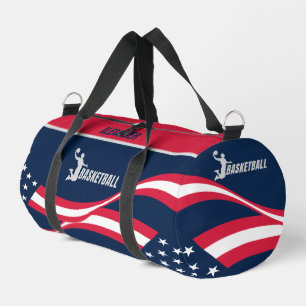 American Flag, Basketball Player, Birthday Gift Duffle Bag