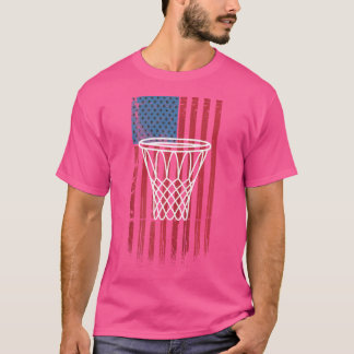 American Flag Basketball Usa Patriotic Basketball  T-Shirt