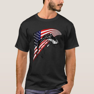 American Flag Bass Fishing T-Shirt