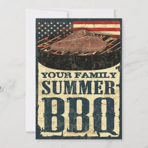 American Flag BBQ Invitations