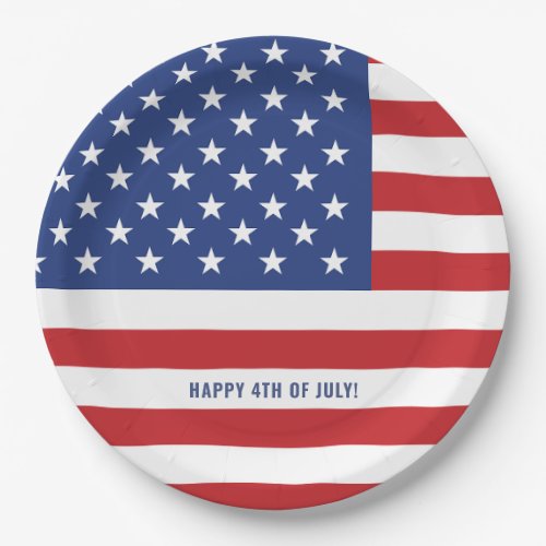 American Flag BBQ Paper Plates