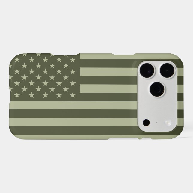 American Flag BDU Green Case-Mate iPhone Case (Back (Horizontal))