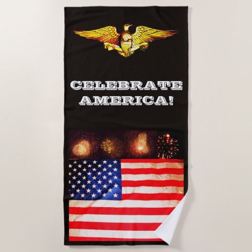 AMERICAN FLAG  BEACH TOWEL