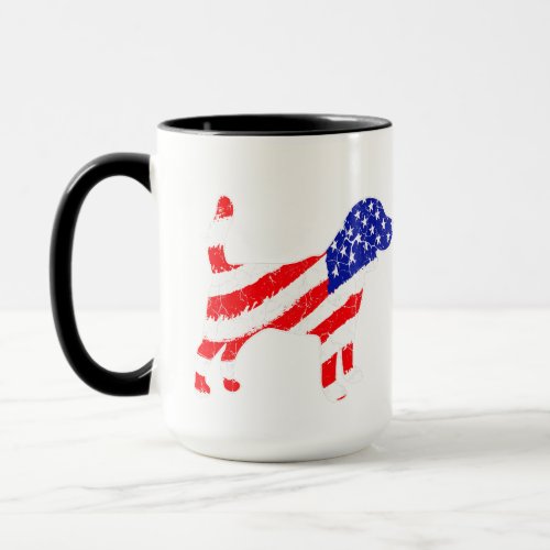 american flag beagle patriotic dog dad dog mom  mug