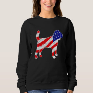 American Flag Beagle Patriotic Dog Dad Dog Mom Sweatshirt