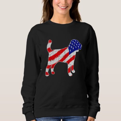 American Flag Beagle Patriotic Dog Dad Dog Mom Sweatshirt
