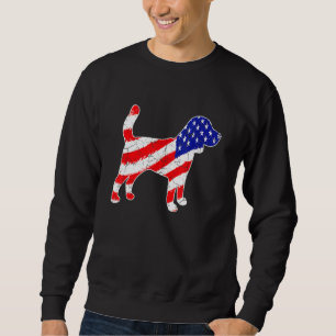 American Flag Beagle Patriotic Dog Dad Dog Mom Sweatshirt
