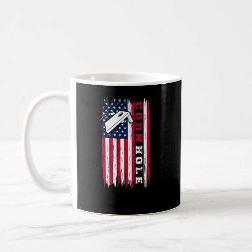 American Flag Bean Bag Toss Player Cool Cornhole U Coffee Mug