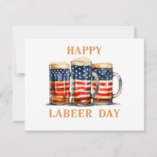American Flag Beer Happy Labeer Day Funny Labor Da