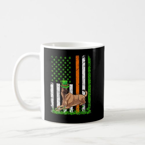 American Flag Belgian Malinois Dog  St Patricks Da Coffee Mug