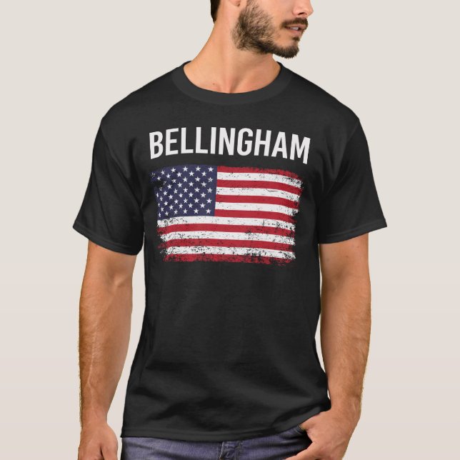 American Flag Bellingham T-Shirt (Front)