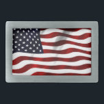American Flag Belt Buckle<br><div class="desc">American Flag</div>