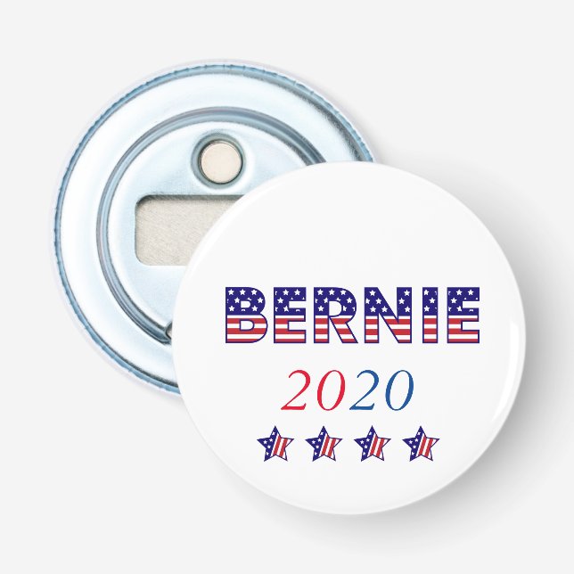 American Flag Bernie 2020 Bottle Opener (Front)
