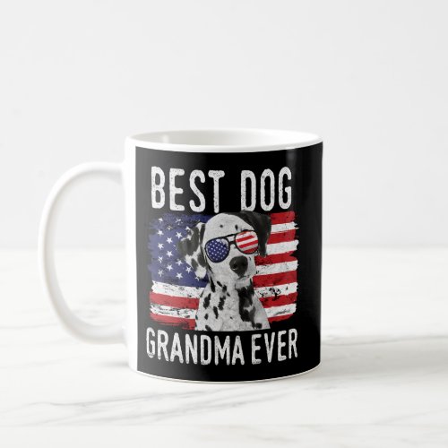 American Flag Best Dog Grandma Ever Dalmatian Usa Coffee Mug