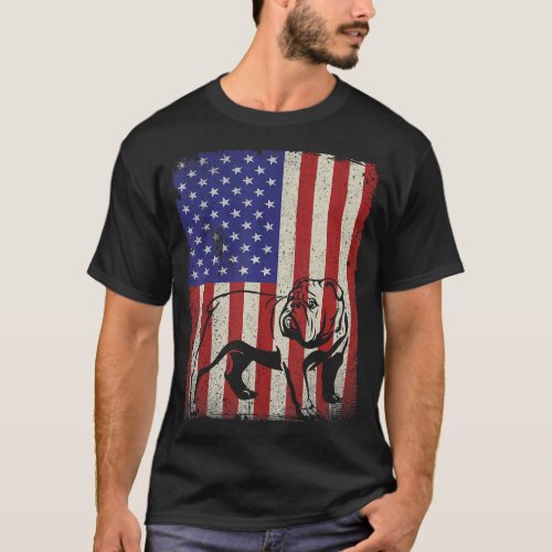 American Flag Best English Bulldog Dad Ever Tee Do