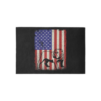 American Flag Best English Bulldog Dad Ever Tee Do Rug