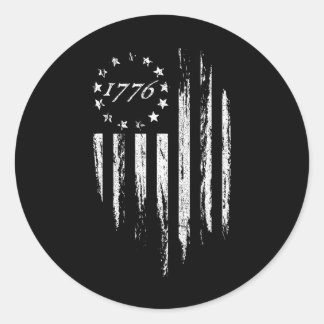 American Flag Betsy Ross 13 Stars Usa 4th Of July Classic Round Sticker